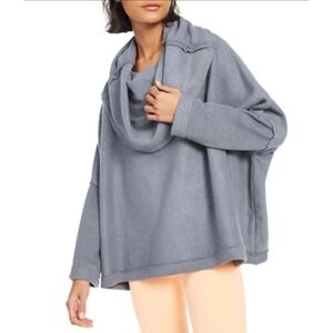 Free People Oversized Cowl Neck Pullover Sweater Green Size Medium